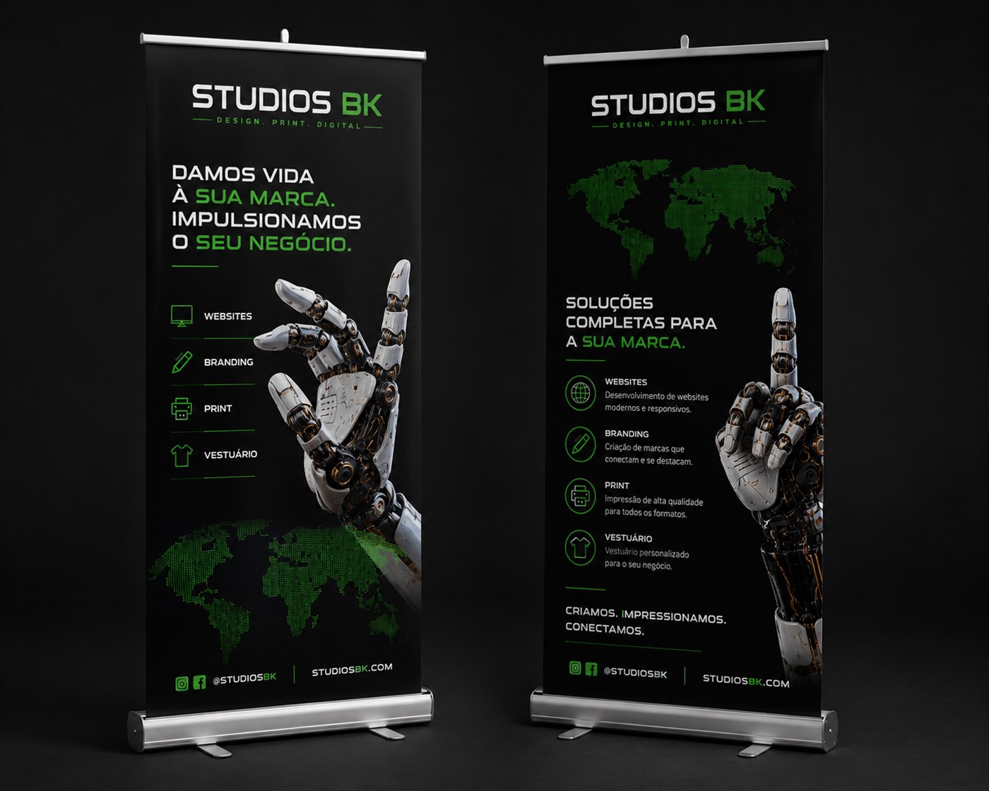 Roll up personalizado para eventos e empresas
